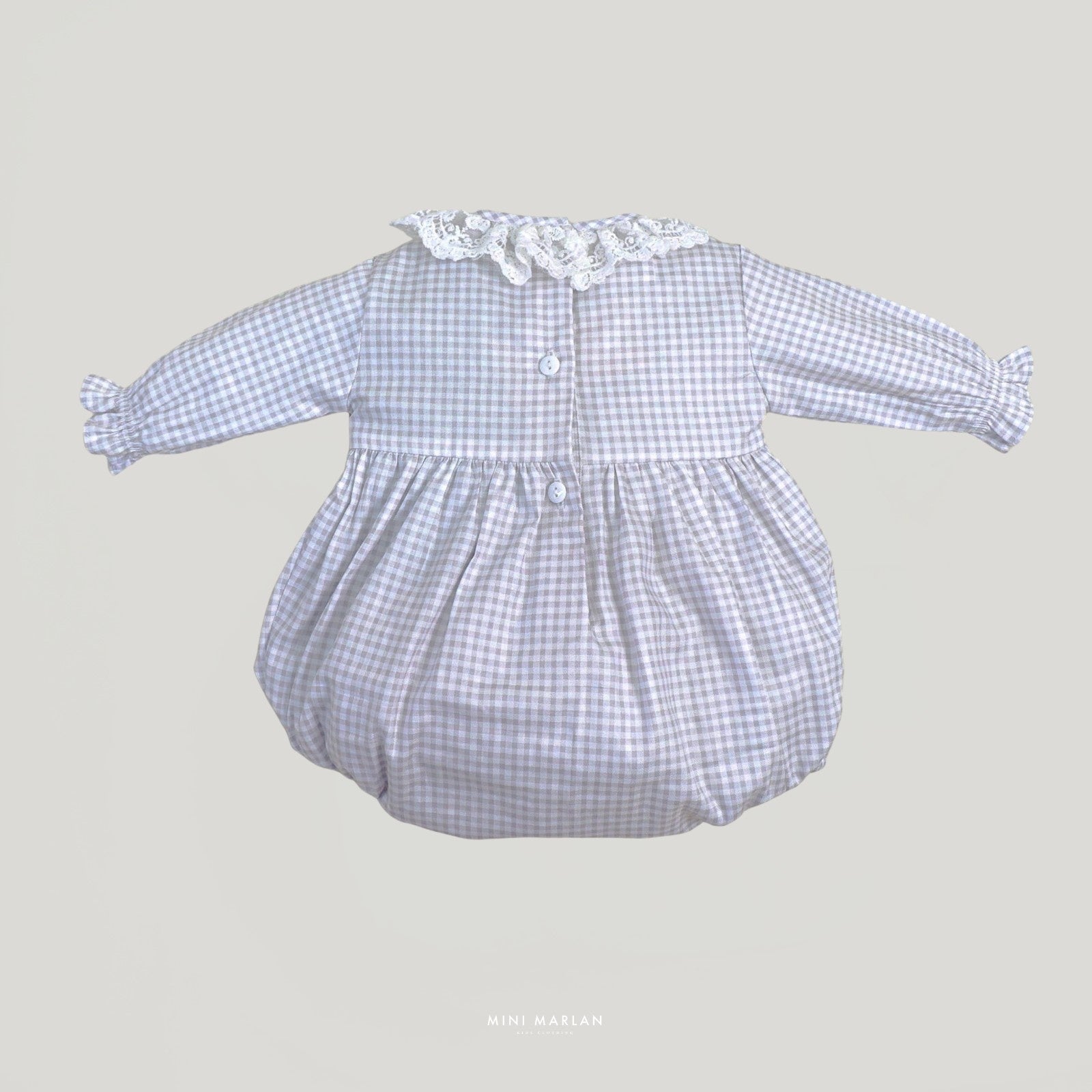Asher Lace Plaid Baby Girl Romper – Timeless Plaid Elegance