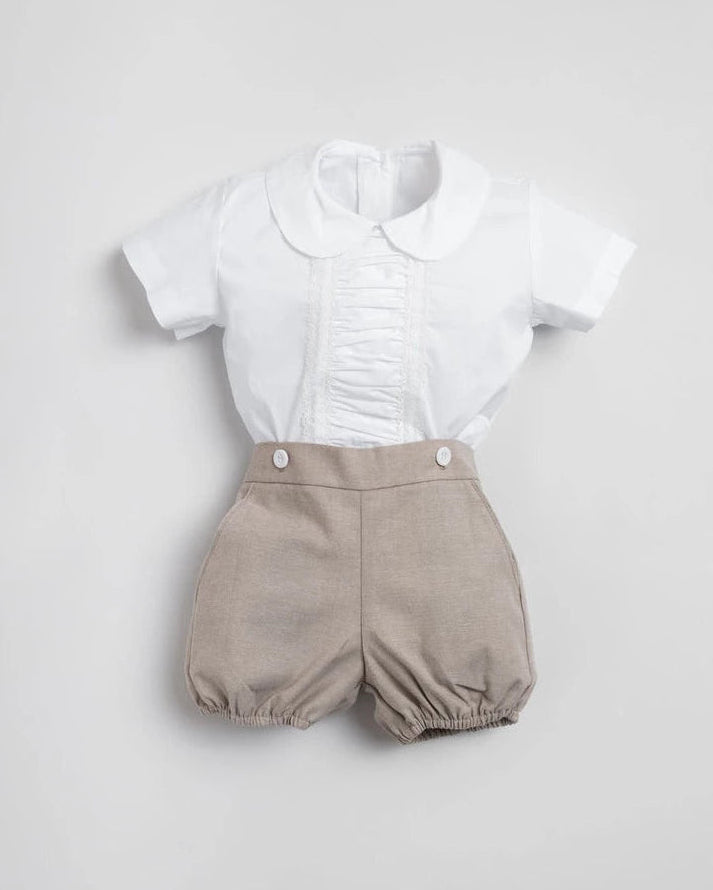 Victor Baby Brown Set – Earthy Heritage Button-On Set