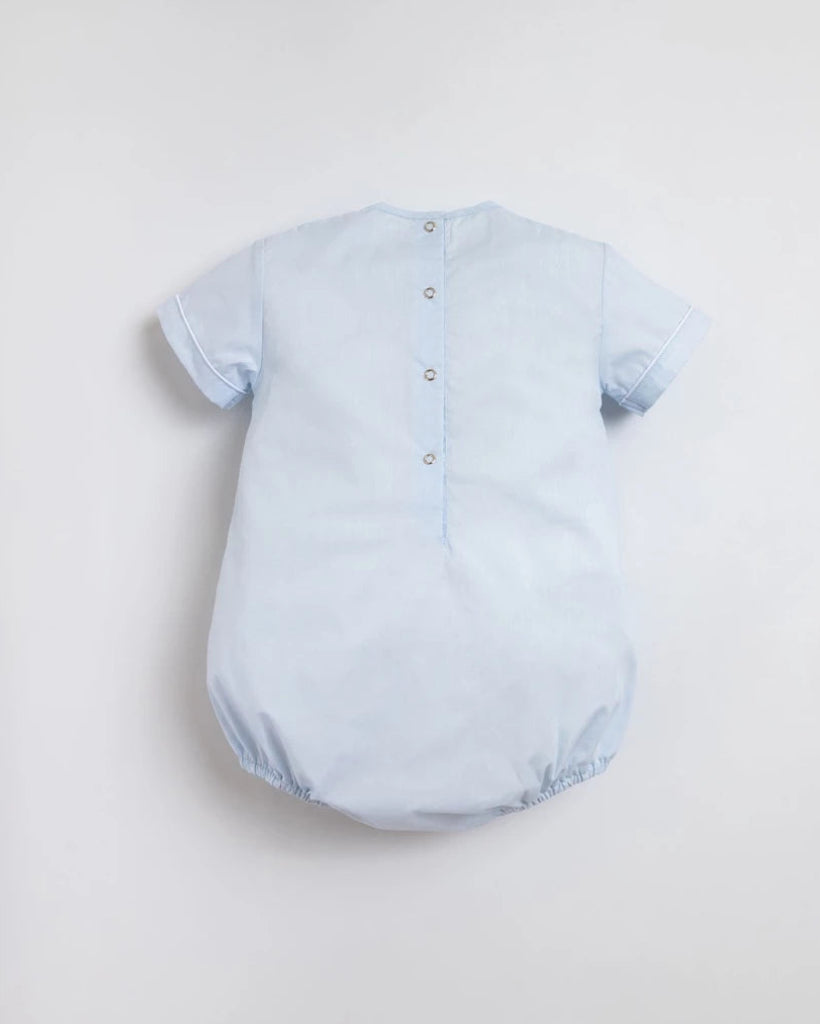 Pepa Blue Boy Romper – Personalized Heritage Cotton Romper