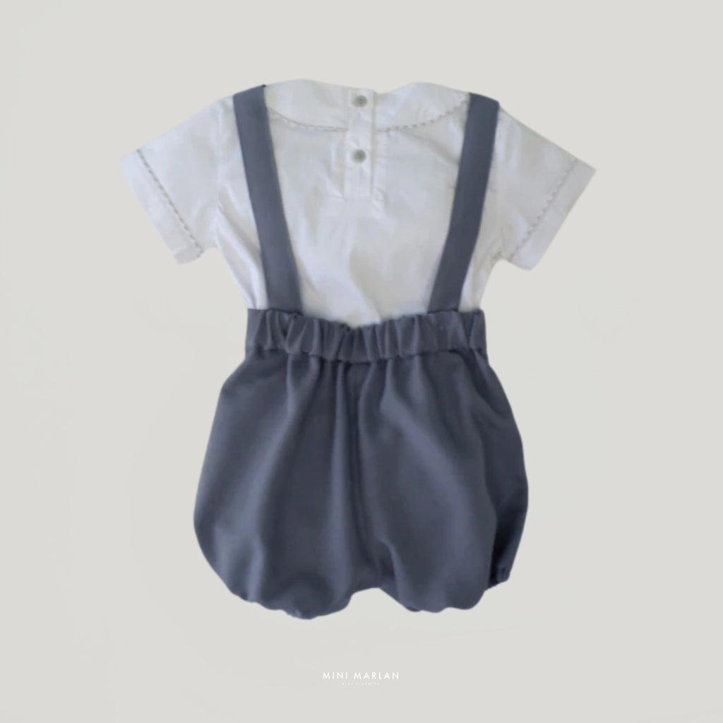 Allegra Ash Blue Dungarees – Refined Heritage Tailoring