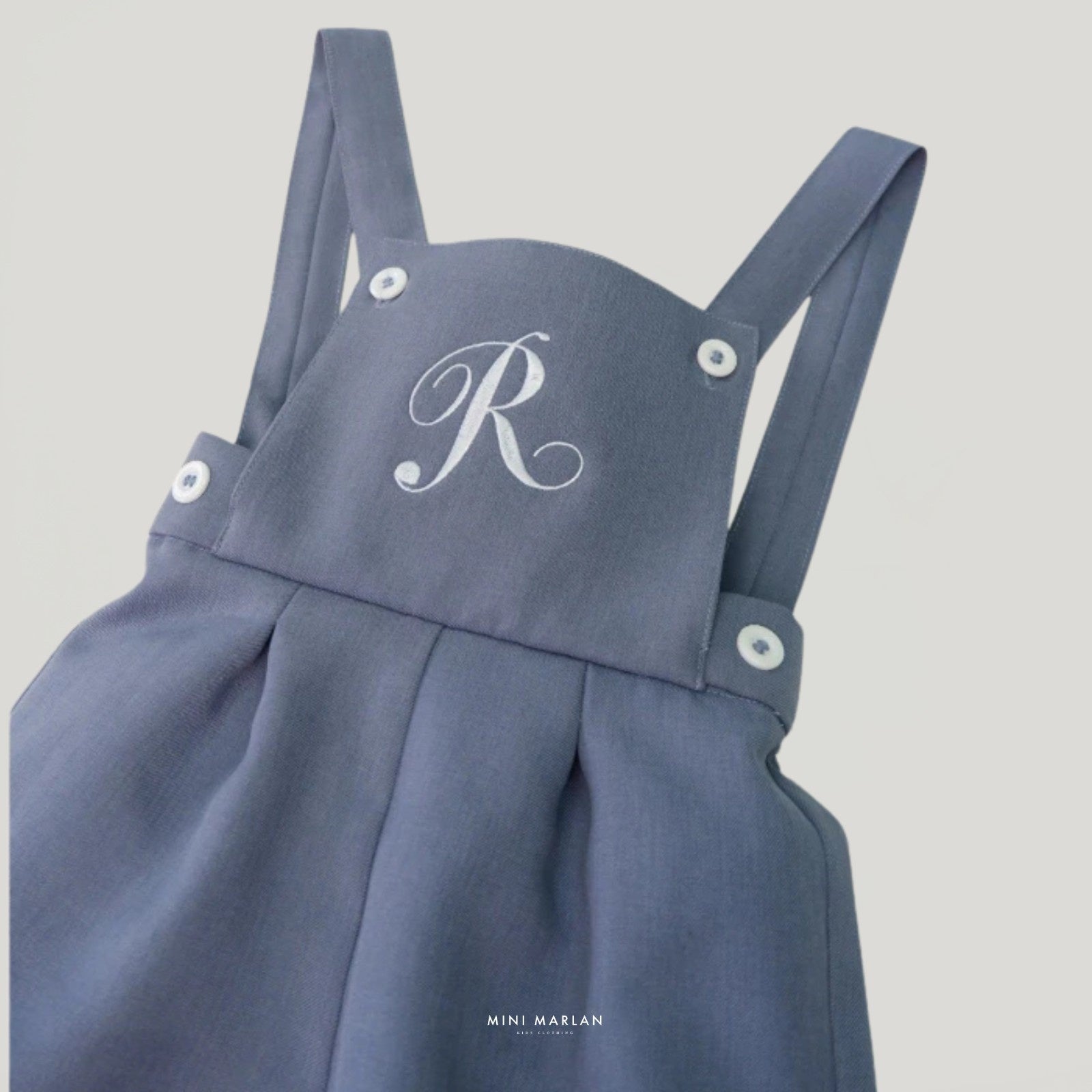Allegra Ash Blue Dungarees – Refined Heritage Tailoring