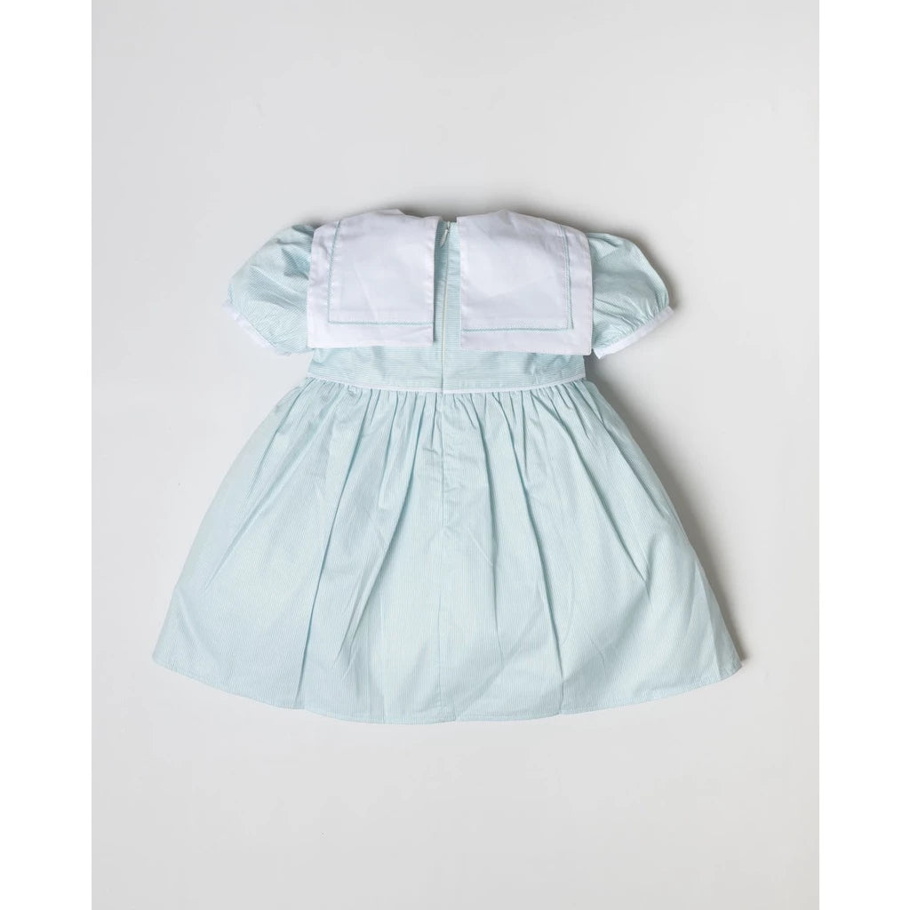Franchie Mint Sailor Dress – Airy Nautical Cotton Dress