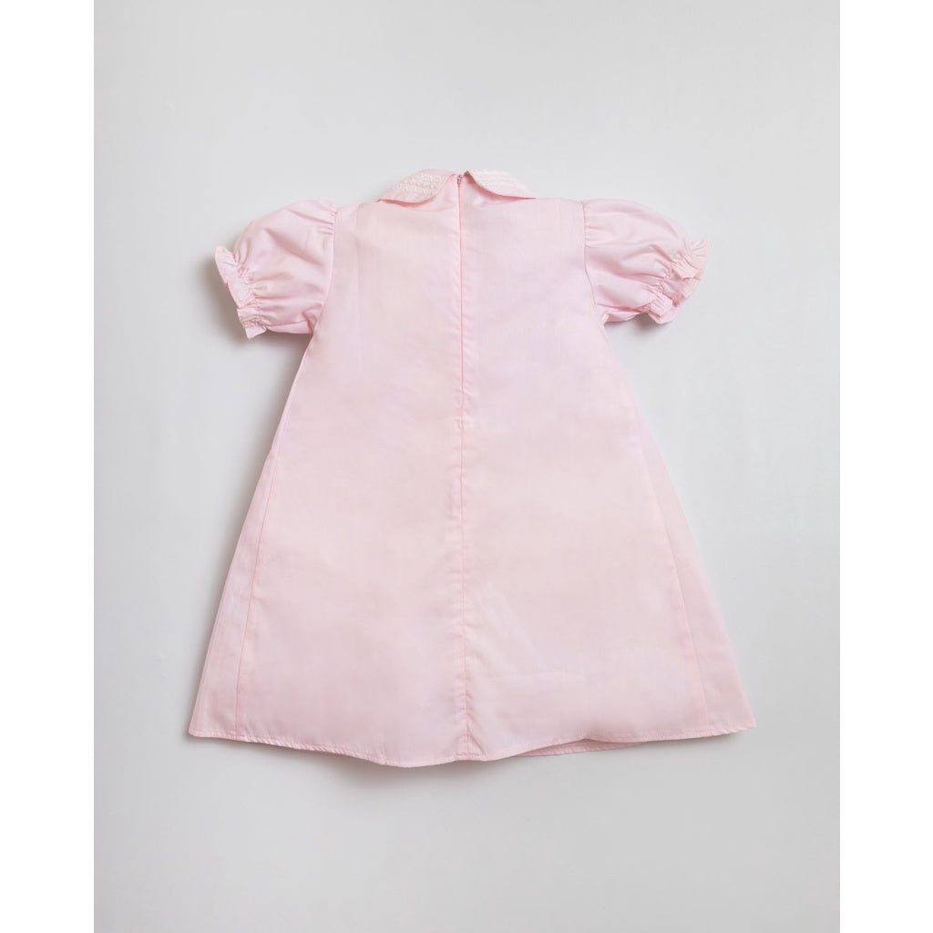 Pepa Pink Dress – Classic Heritage Puff-Sleeve Poplin Dress