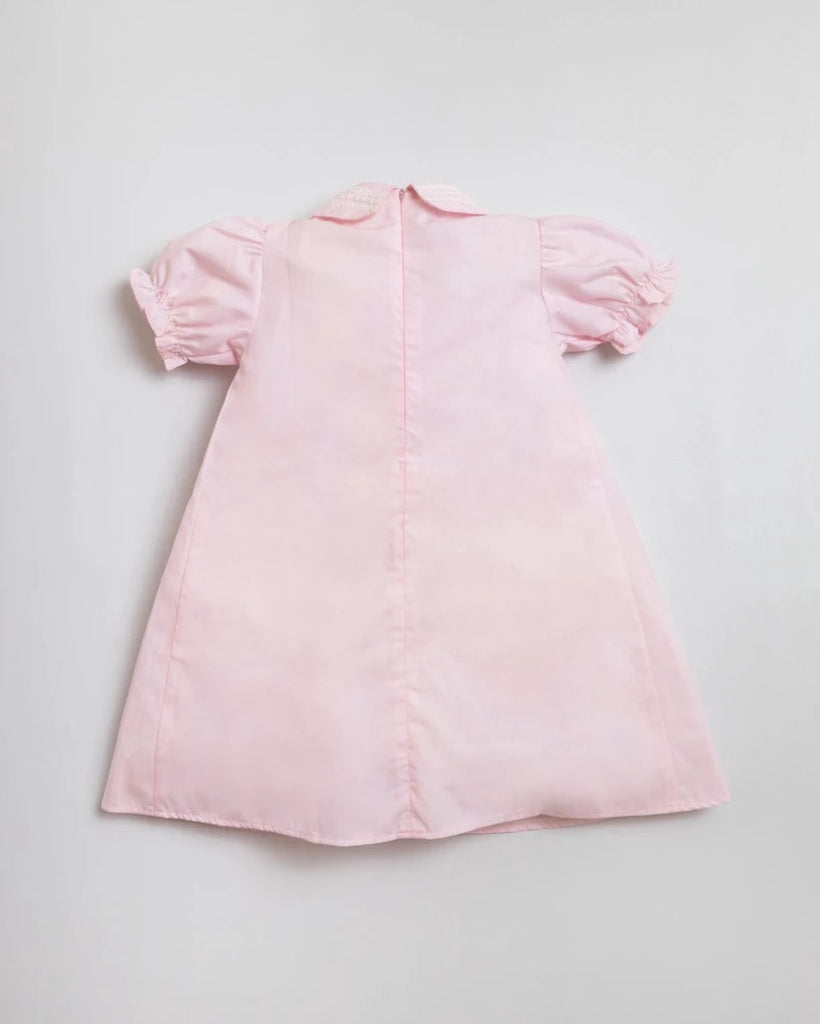 Pepa Pink Dress – Classic Heritage Puff-Sleeve Poplin Dress