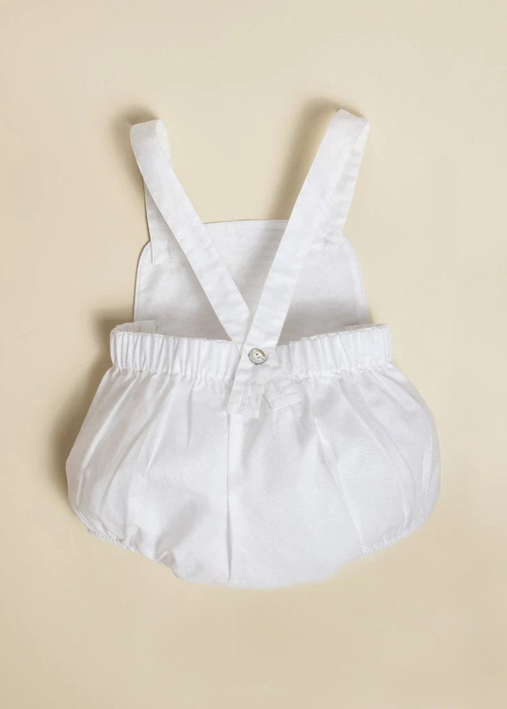 Saint White Romper – Classic Oxford Elegance