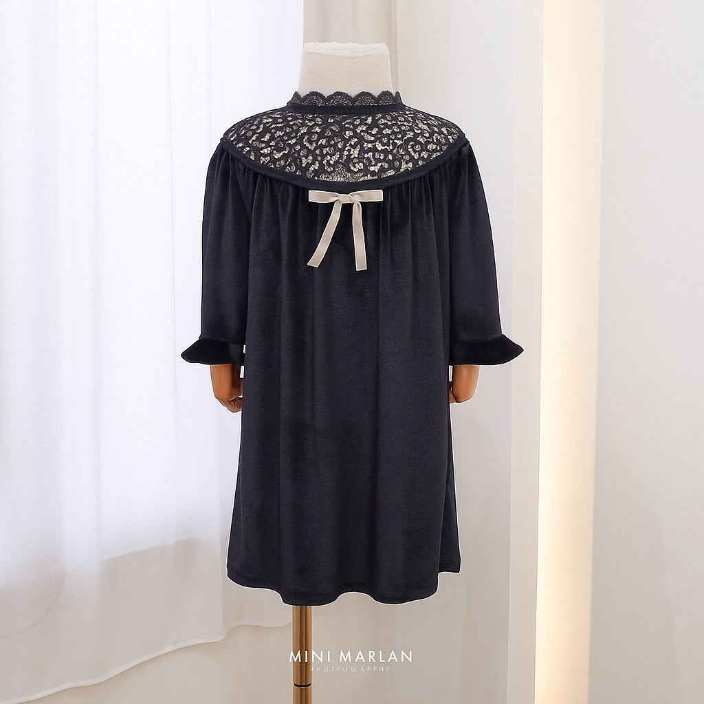 Ivy Lace Black Dress – Sumptuous Velvet & Lace Dress