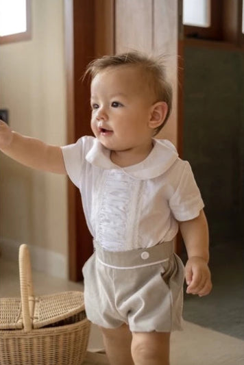 Victor Baby Brown Set – Earthy Heritage Button-On Set