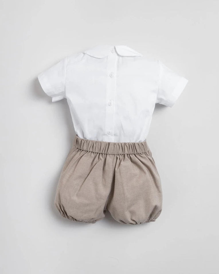 Victor Baby Brown Set – Earthy Heritage Button-On Set