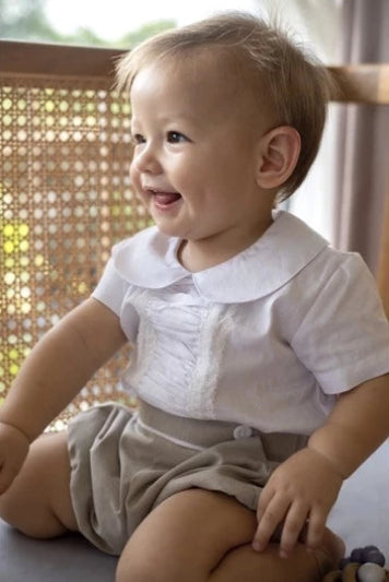 Victor Baby Brown Set – Earthy Heritage Button-On Set