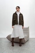 Scott Army Jacket – Oversized Semi-Wool Outerwear in Green Army