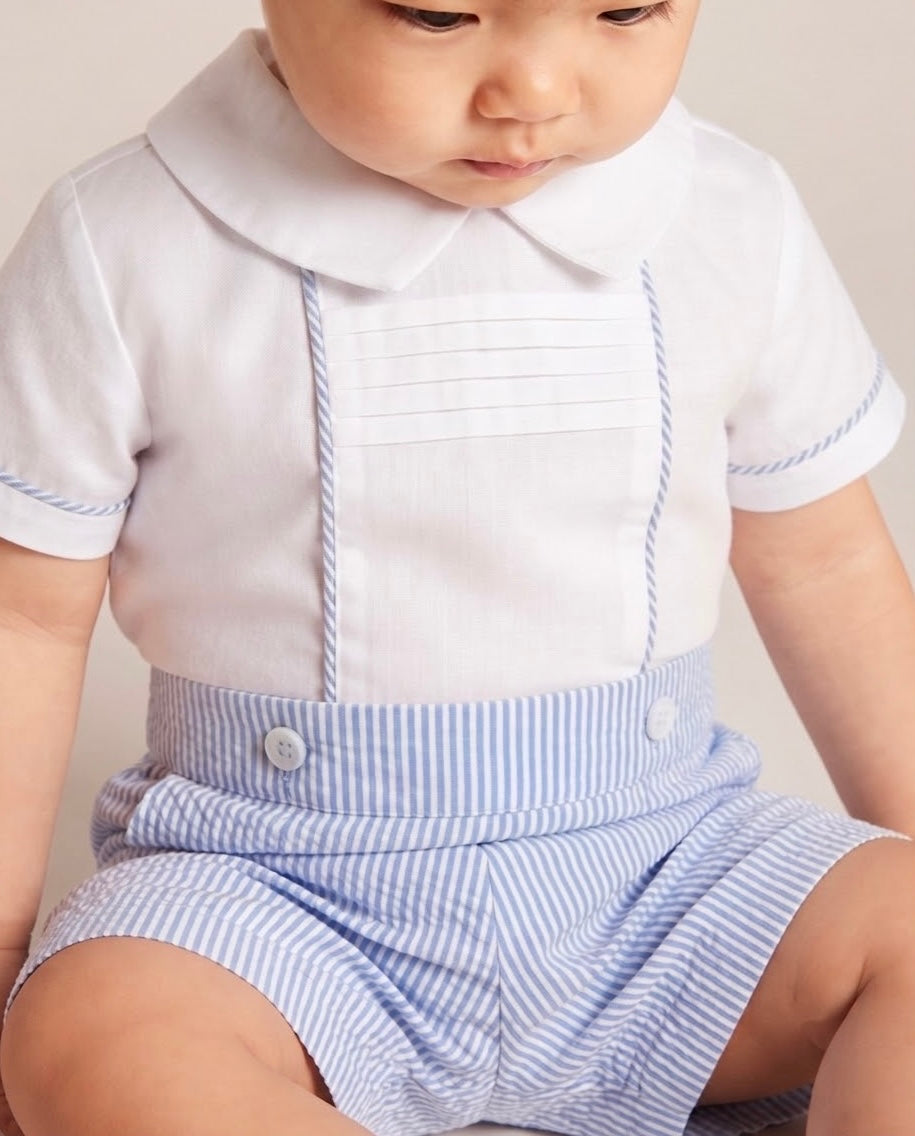 Britton Boy Stripes Pattern Set – Nautical Shirt and Oxford Shorts