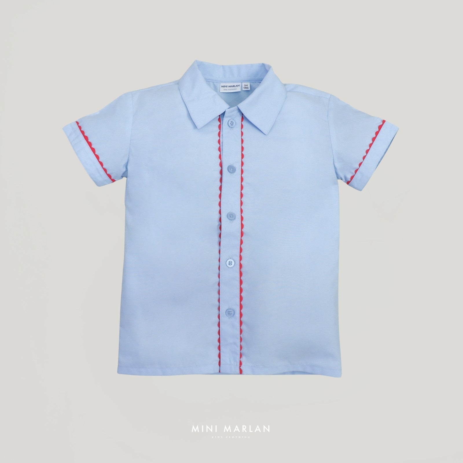 Britton Blue Shirt – Refined Lace Detail