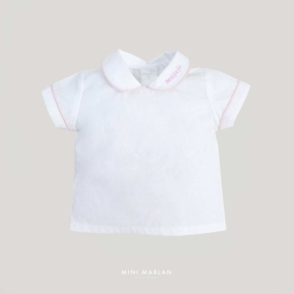 Elio Pink Set – Classic Cotton Shirt and Overall Short