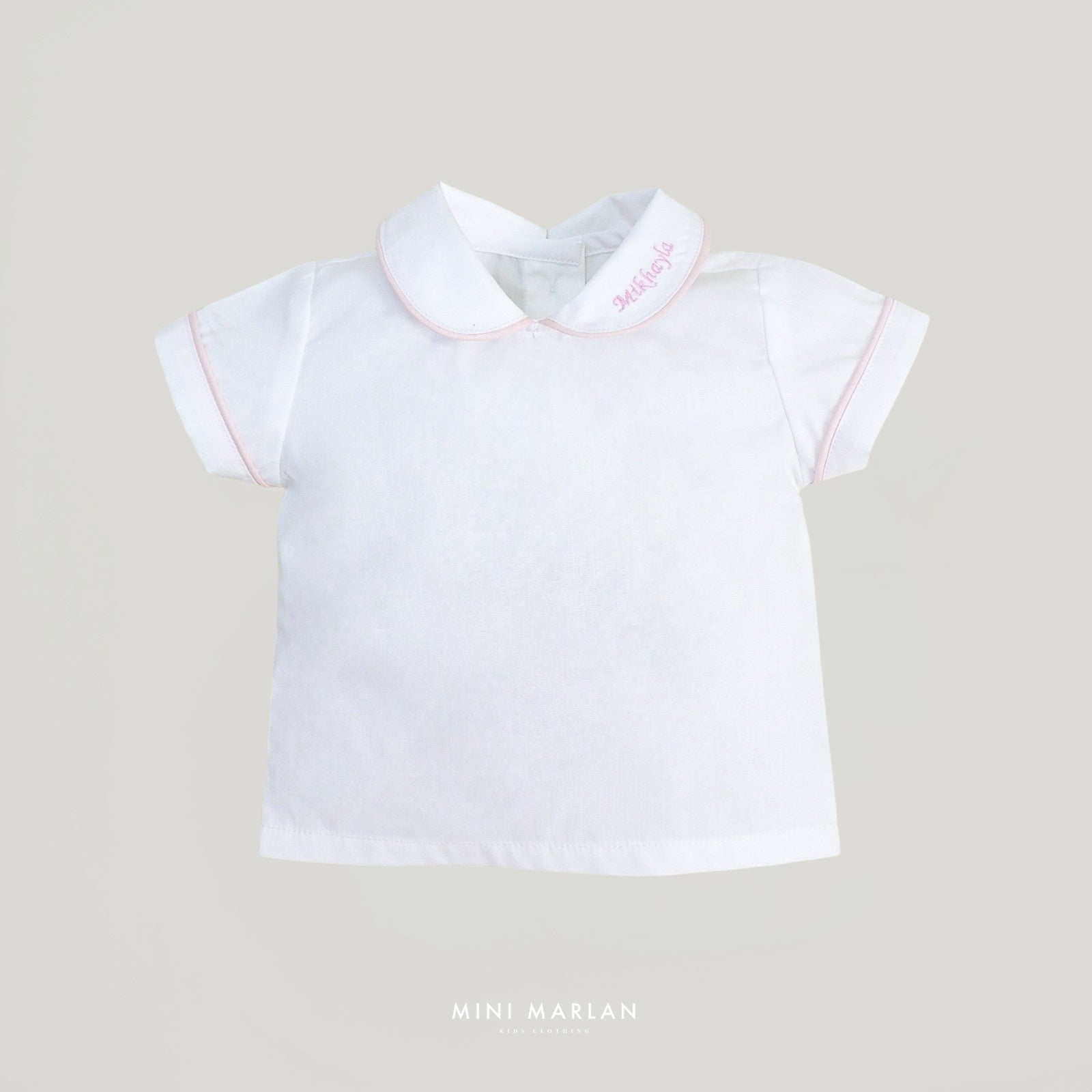 Elio Pink Set – Classic Cotton Shirt and Overall Short