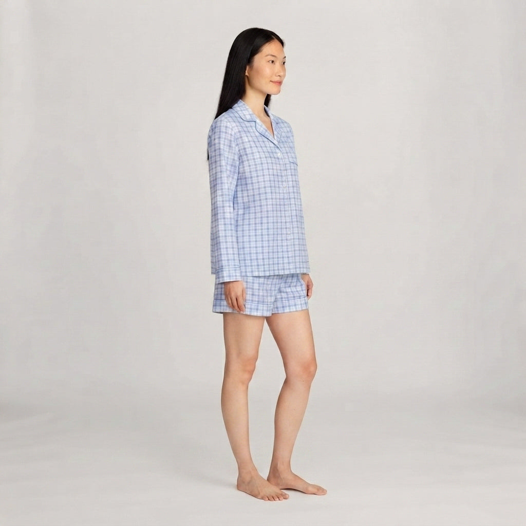 Lightweight Cotton Gingham Women's Pajamas (Matching Set)