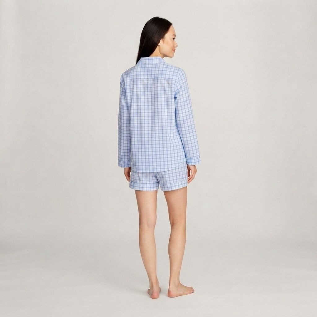 Lightweight Cotton Gingham Women's Pajamas (Matching Set)