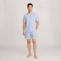 Lightweight Cotton Gingham Men's Pajamas (Matching Set)