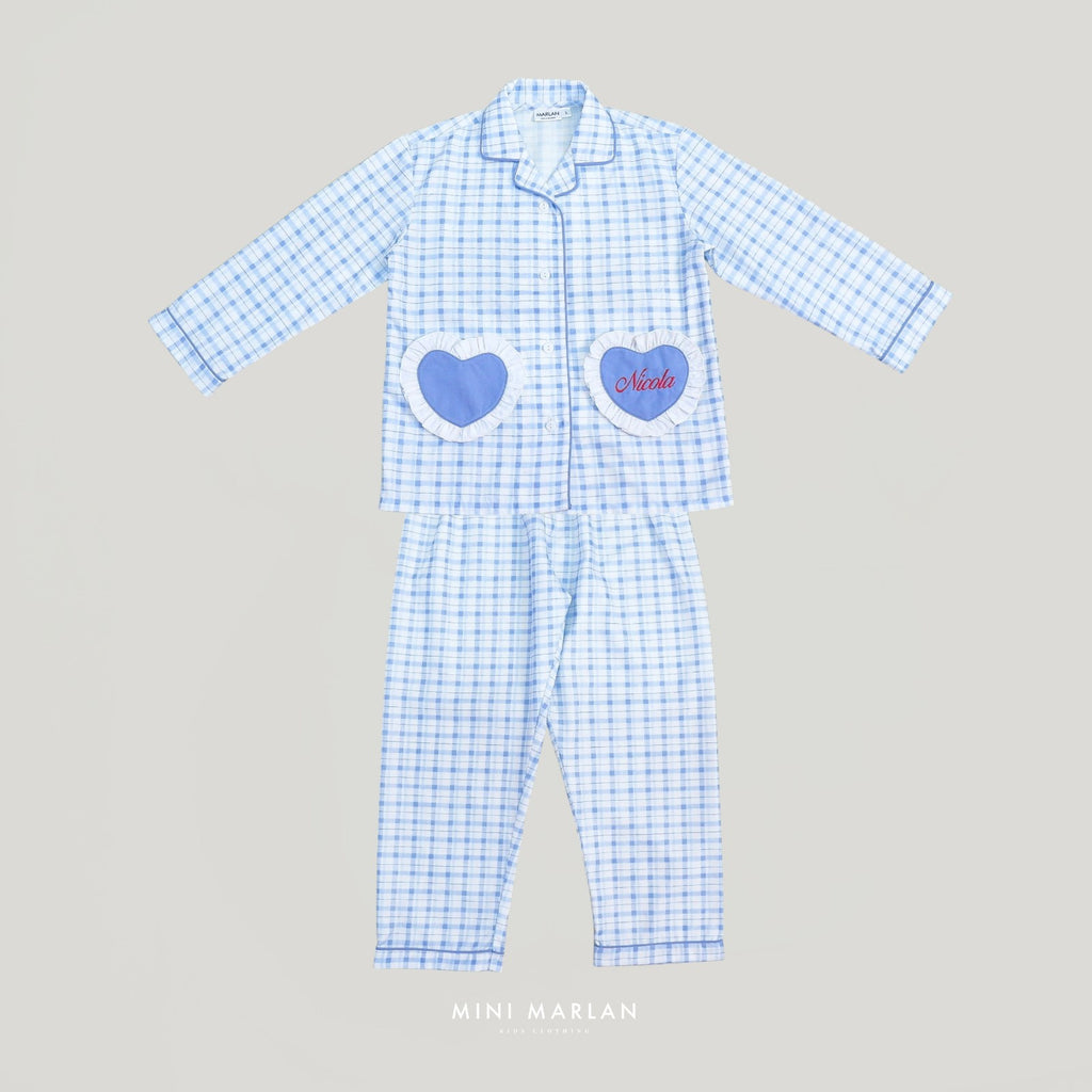 Lightweight Cotton Gingham Pajamas Set for Girls (6M - 12Y)