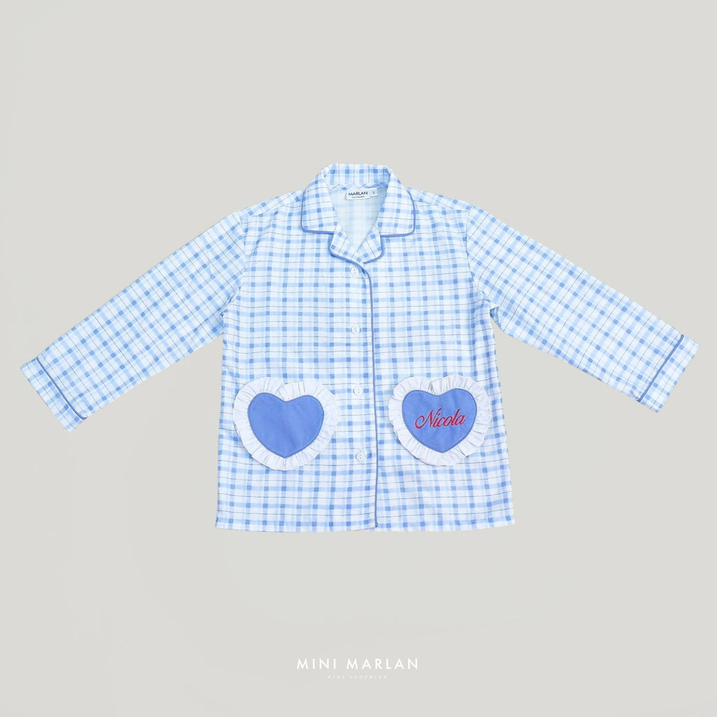 Lightweight Cotton Gingham Pajamas Set for Girls (6M - 12Y)