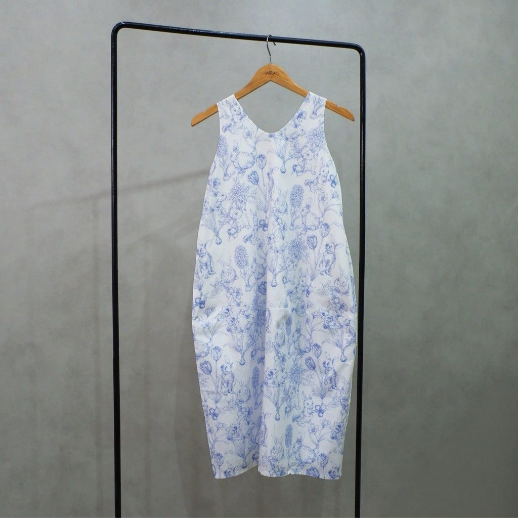 Bluebell Garden Woman Dress –  Sleeveless Relaxed Floral Dress