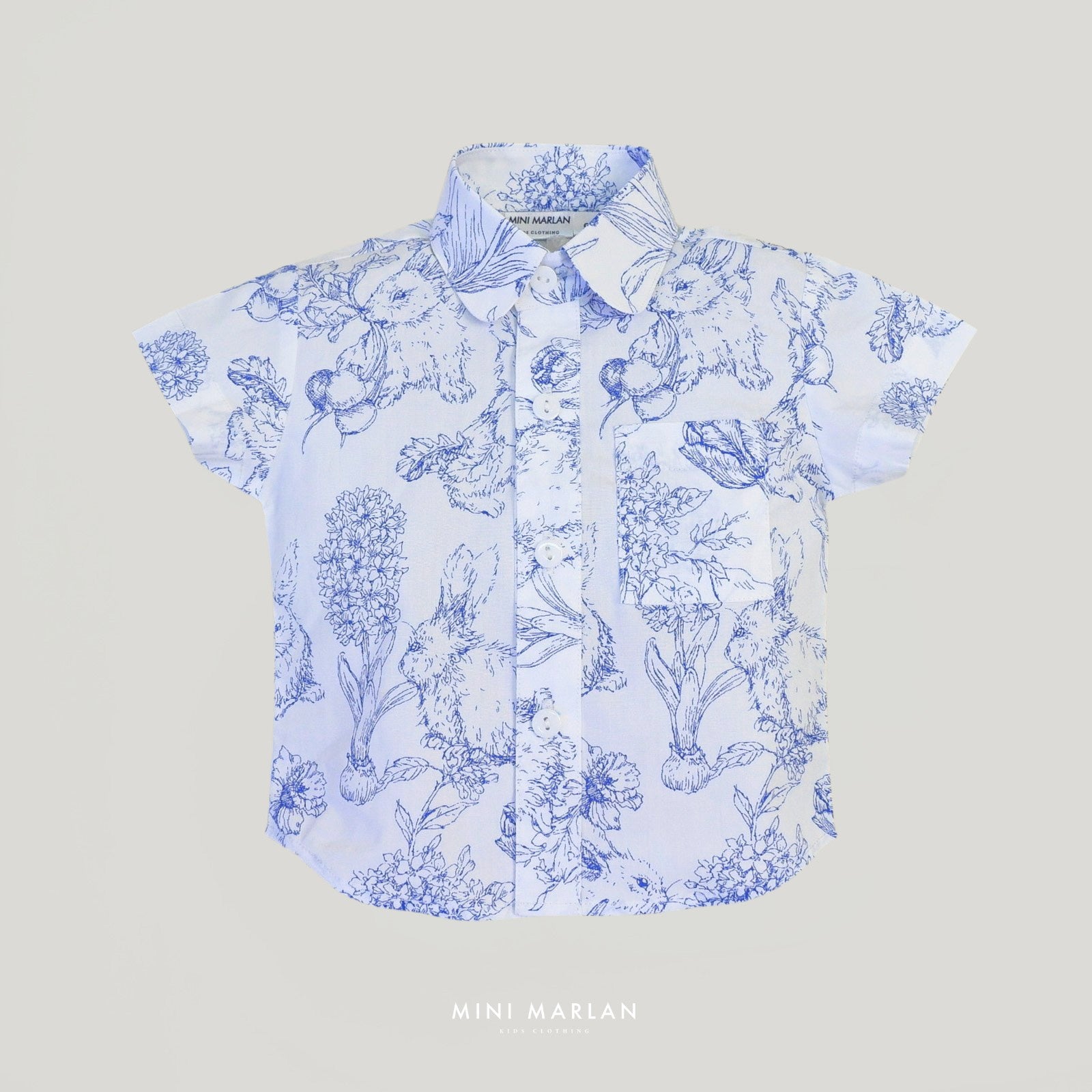 Bluebell Garden Boy Shirt – A Botanical Everyday Shirt