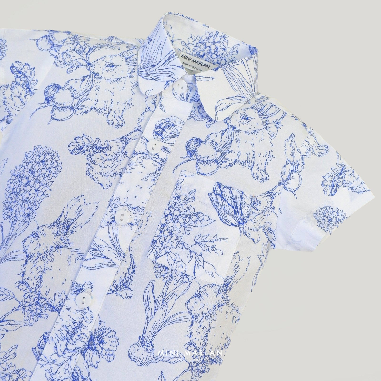 Bluebell Garden Boy Shirt – A Botanical Everyday Shirt