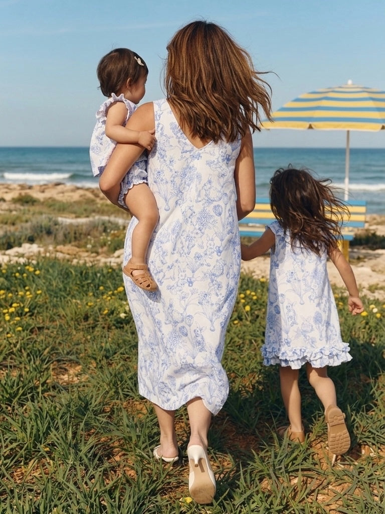 Bluebell Garden Woman Dress –  Sleeveless Relaxed Floral Dress