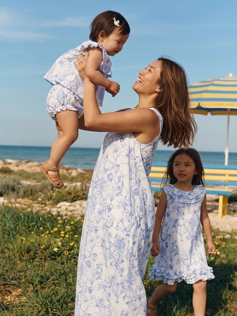 Bluebell Garden Woman Dress –  Sleeveless Relaxed Floral Dress