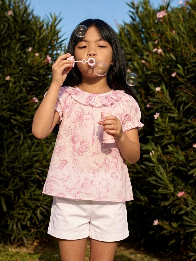 Nina Pink Blouse - Elegance Summer Blouse