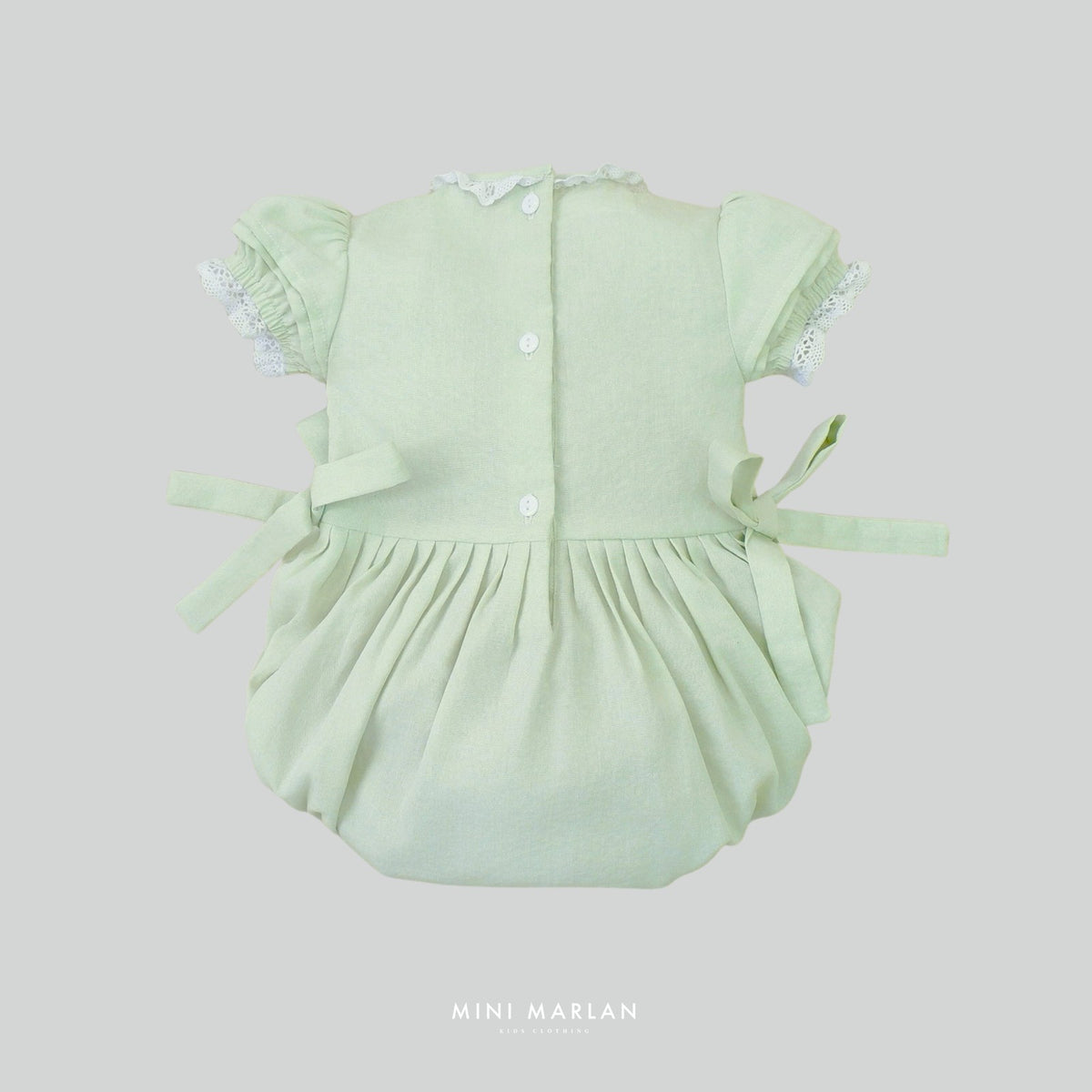 Beau Green Romper – Ethereal Lace Elegance