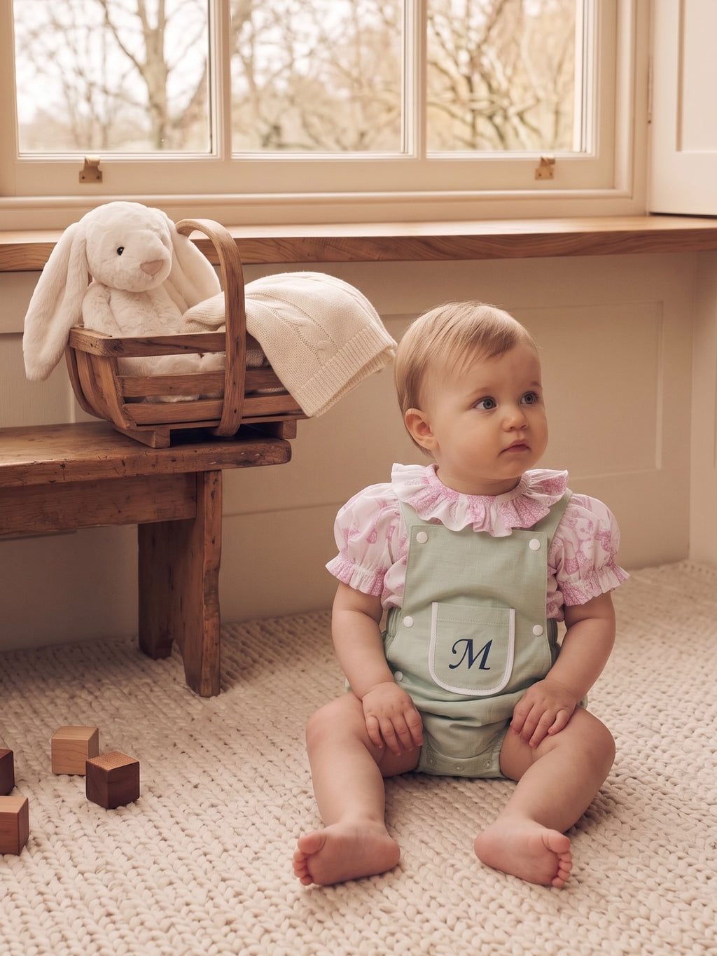 Emilio Green Dungarees – Unisex Sophisticated Cotton Romper