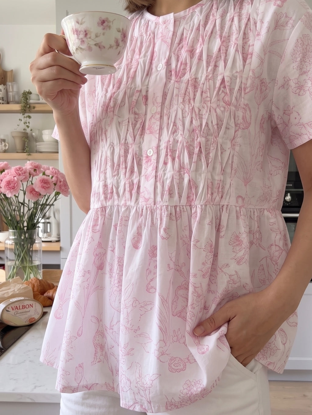 Nina Woman Blouse - Romantic Feminine Blouse