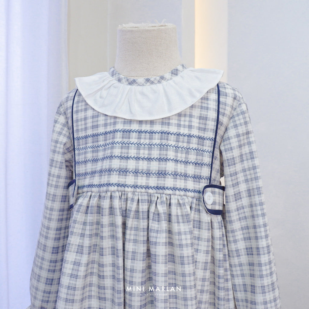 Asher Plaid Grey Dress – Classic Cotton Plaid Dress