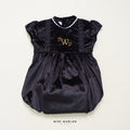 Ivy Black Romper – Velvet Baby Romper