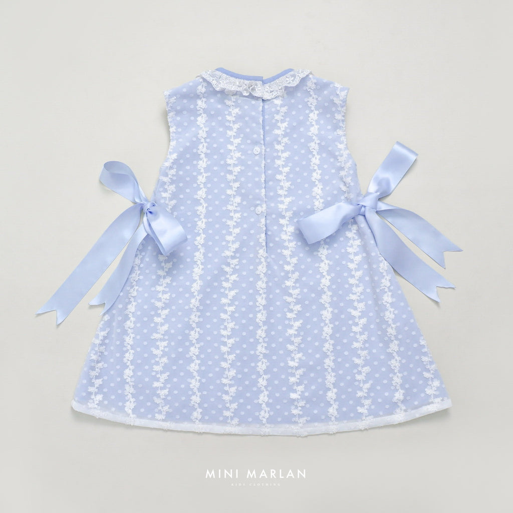 Celyn Blue Lace Dress – Cotton Lined Lace Dress