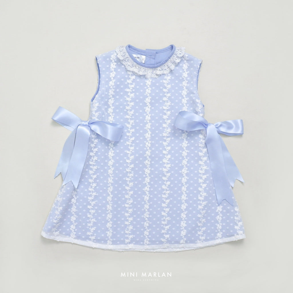 Celyn Blue Lace Dress – Cotton Lined Lace Dress