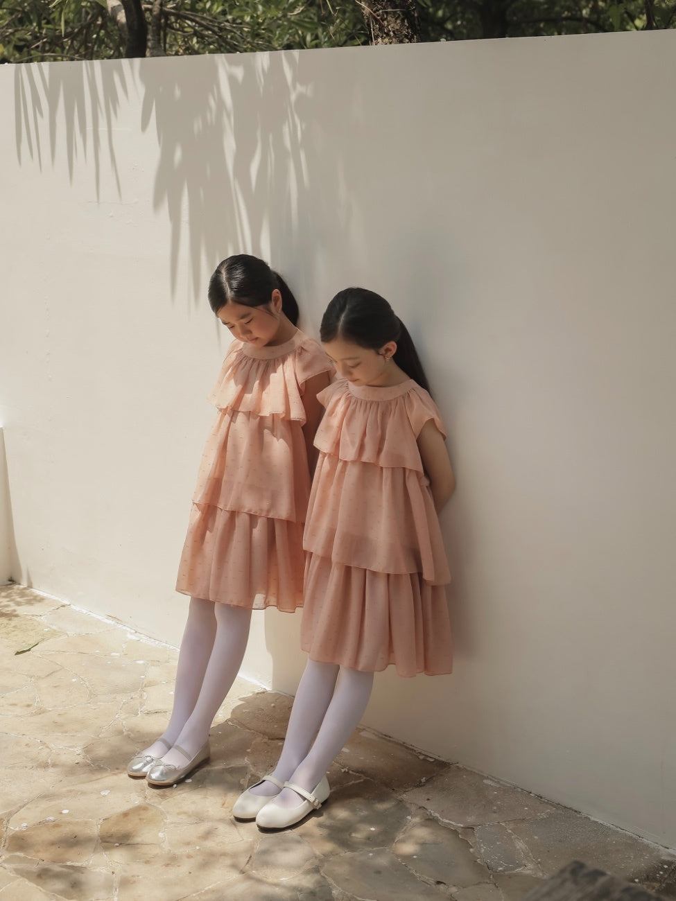 Quinn Girl Dress – Dusty Pink Sheer Glitter Dress for Girls & Babies