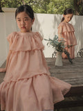 Quinn Girl Dress – Dusty Pink Sheer Glitter Dress for Girls & Babies