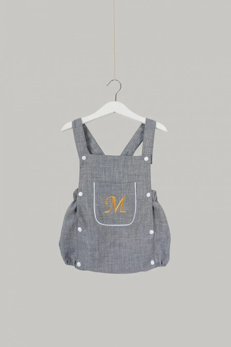 Emilio Grey Romper – Sophisticated Semi-Wool Romper