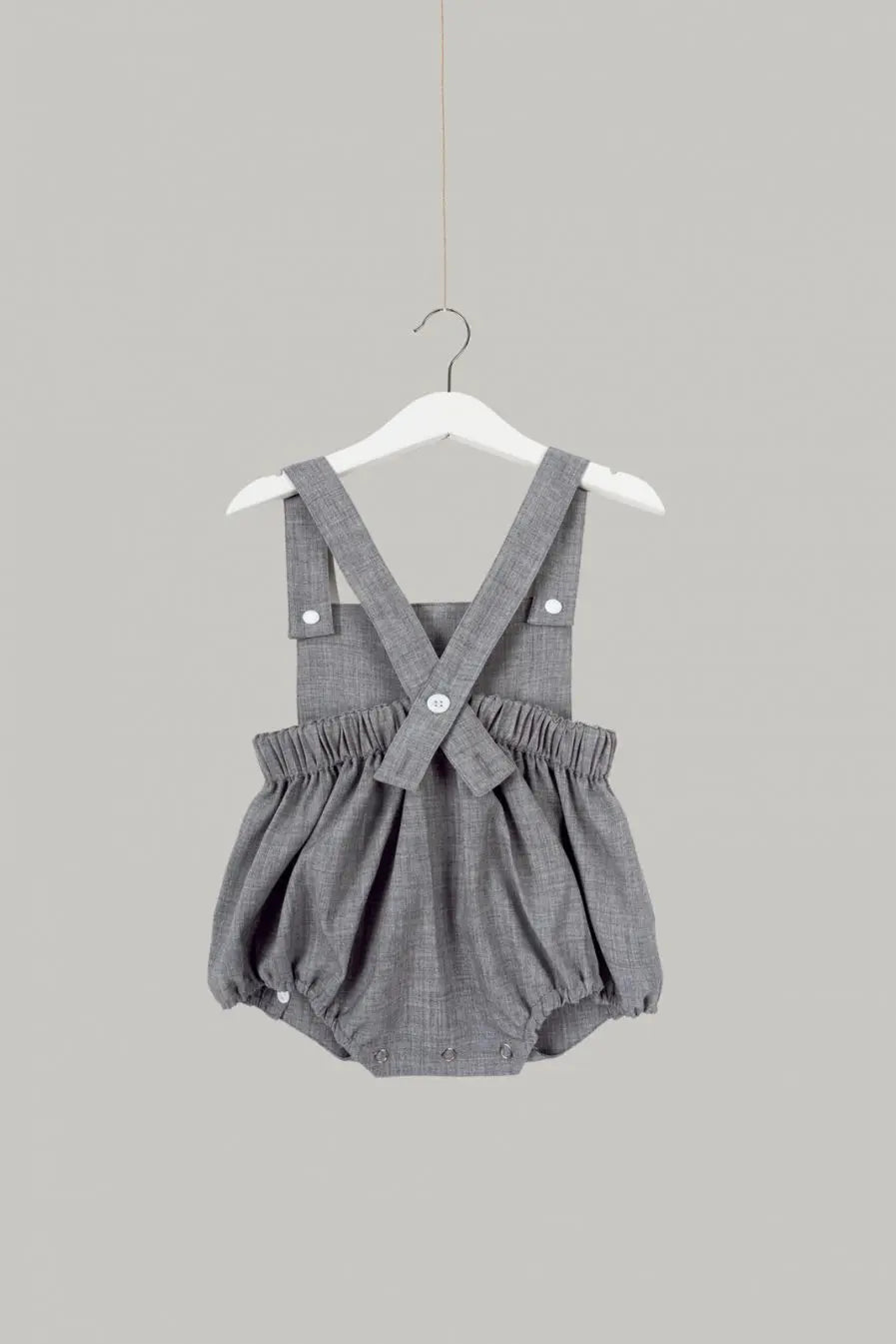 Emilio Grey Romper – Sophisticated Semi-Wool Romper