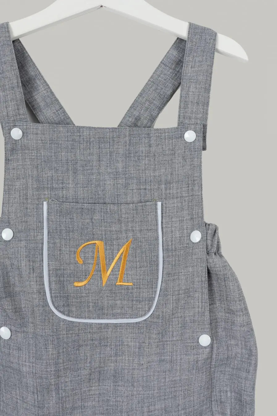 Emilio Grey Romper – Sophisticated Semi-Wool Romper