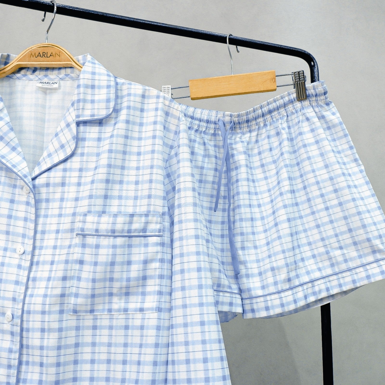 Lightweight Cotton Gingham Women's Pajamas (Matching Set)