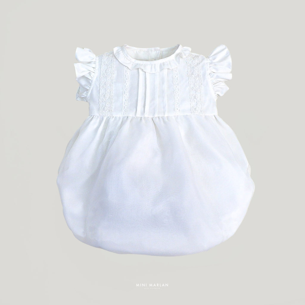 Celyn White Romper – Ethereal Lace Elegance