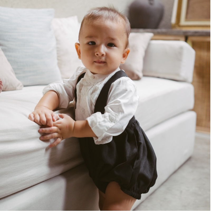 Elio Black Overall– Classic Corduroy Overall Short