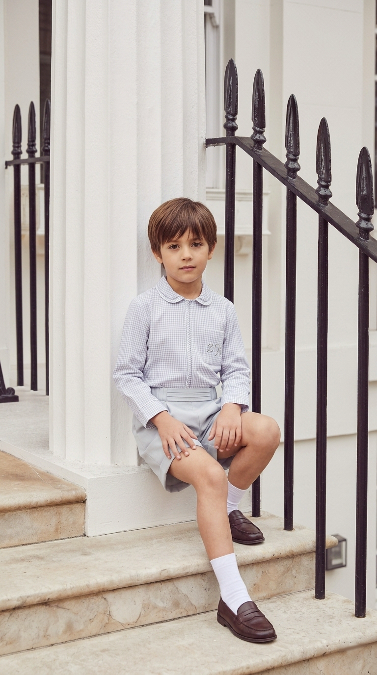 Asher Plaid Boy Shirt – Refined Seasonal Sophistication