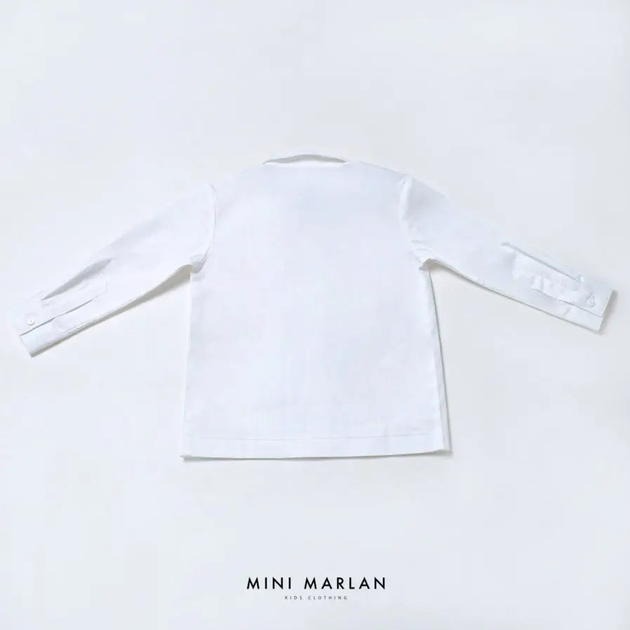 Connor White Long Sleeve Shirt – Timeless Lace Sophistication