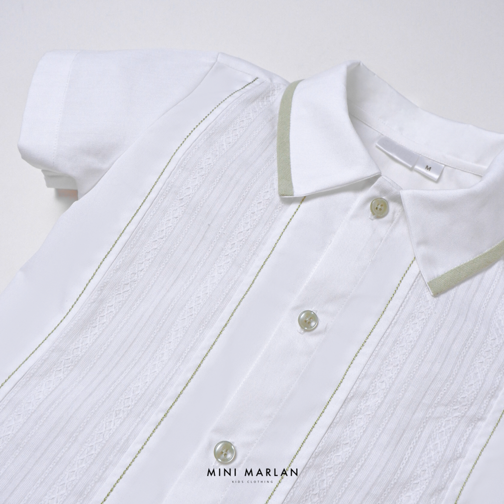 Tinker Boy Green Embroidery Shirt – Heritage Cotton Shirt