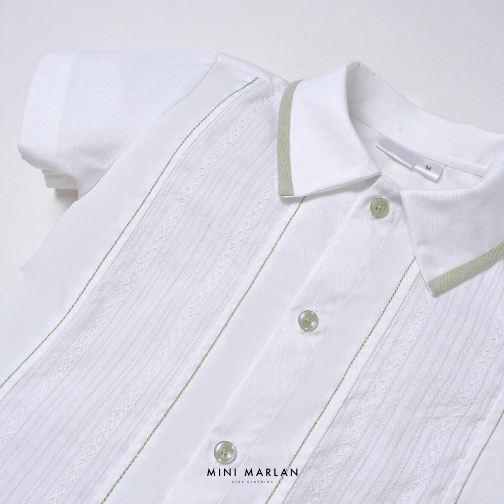 Tinker Boy Green Embroidery Shirt – Heritage Cotton Shirt