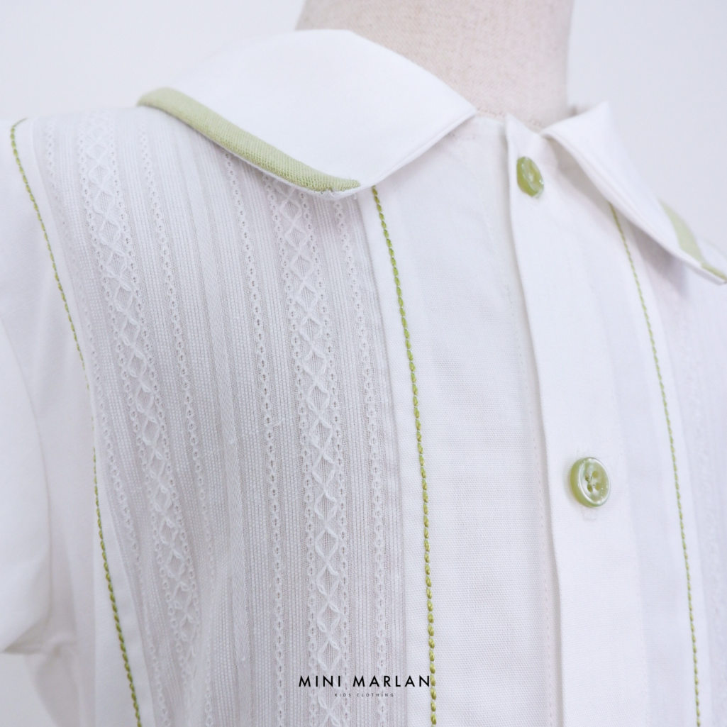 Tinker Boy Green Embroidery Shirt – Heritage Cotton Shirt