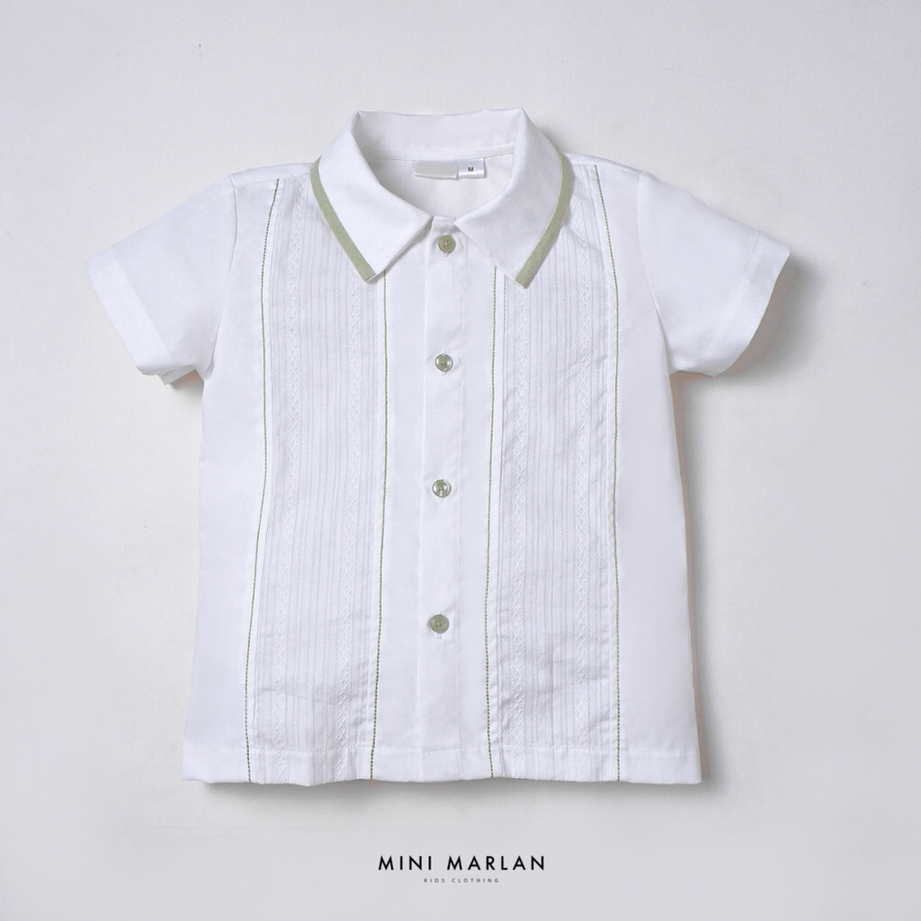 Tinker Boy Green Embroidery Shirt – Heritage Cotton Shirt